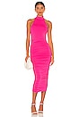 view 1 of 3 Mallory High Neck Dress in Hot Pink