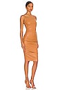 view 2 of 3 Nicola Ruched Midi Dress in Caramel
