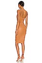 view 3 of 3 Nicola Ruched Midi Dress in Caramel
