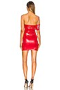 view 3 of 4 Tamia Asymmetrical Mini Dress in Red