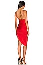 view 3 of 3 Eva Twisted Slit Dress in Red