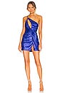 view 1 of 4 Claudette Cut Out Dress in Blue Metallic