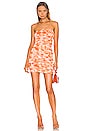 view 1 of 3 Ivanna Strapless Mini Dress in Orange Tie Dye