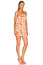 view 2 of 3 Ivanna Strapless Mini Dress in Orange Tie Dye
