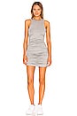 view 1 of 4 Yvette Ruched Dress in Heather Grey