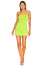 view 1 of 3 Sierra Ruched Mini Dress in Neon Green