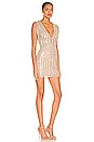 view 2 of 4 Carly Fringe Mini Dress in Gold