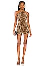 view 1 of 3 Regina Halter Mini Dress in Leopard