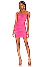 view 1 of 3 Sonya Bustier Mesh Dress in Hot Pink