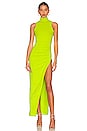 view 1 of 3 Janet Slit Midi Dress in Lime