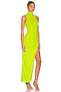 view 2 of 3 Janet Slit Midi Dress in Lime