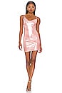 view 2 of 4 Cleo Asymmetrical Drape Dress in Coral