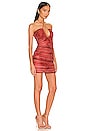 view 2 of 3 Chelsey Ruched Mini Dress in Red Multi