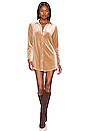 view 1 of 4 Yella Velvet Mini Dress in Champagne