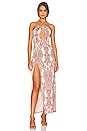 view 1 of 3 Lina Keyhole Maxi Dress in Red Paisley