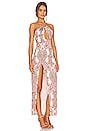 view 2 of 3 Lina Keyhole Maxi Dress in Red Paisley