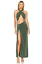 view 1 of 3 Adele Halter Maxi in Forest Green