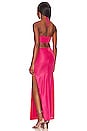 view 3 of 3 Cyntia Cut out Gown in Hot Pink