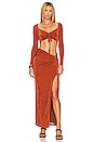 view 1 of 3 Anai Ruched Maxi Set in Rust