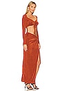 view 2 of 3 Anai Ruched Maxi Set in Rust