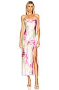 view 1 of 3 Krystal Slit Maxi Dress in Pink Tie Dye