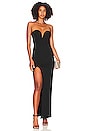 view 1 of 3 Gianna Sweetheart Slit Gown in Black