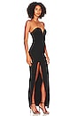 view 2 of 3 Gianna Sweetheart Slit Gown in Black