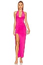 view 1 of 3 Jade Halter Maxi Dress in Hot Pink