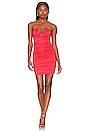 view 1 of 3 Vivienne Ruched Mini Dress in Coral