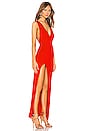 view 2 of 3 Erika Deep V Jersey Maxi in Red