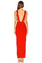 view 3 of 3 Erika Deep V Jersey Maxi in Red