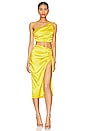 view 1 of 4 Kristy Ruched Skirt Set in Yellow