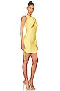 view 2 of 4 Ilana Ruched Mini Dress in Neon Yellow