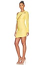 view 3 of 4 Ilana Ruched Mini Dress in Neon Yellow