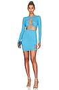 view 1 of 5 Roxanne Keyhole Mini Dress in Blue