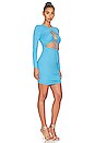 view 2 of 5 Roxanne Keyhole Mini Dress in Blue