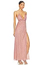 view 2 of 4 Hailee High Slit Maxi Dress in Pink Metallic