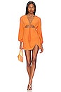 view 1 of 4 Selene Wrap Dress in Orange