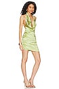view 2 of 3 Brooke Drape Halter Dress in Lime