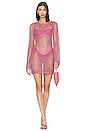 view 1 of 4 Gaia Mini Dress in Pink Metallic