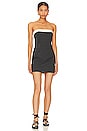 view 1 of 5 Tate Strapless Mini Dress in Black Pinstripe