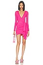 view 1 of 3 Martyna Deep V Dress in Fuchsia
