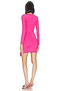 view 3 of 3 Martyna Deep V Dress in Fuchsia