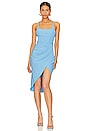 view 1 of 3 Lisette Drape Midi Dress in Blue