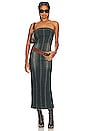 view 1 of 4 Alva Strapless Maxi Dress in Dark Blue Wash