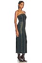 view 3 of 4 Alva Strapless Maxi Dress in Dark Blue Wash