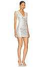 view 2 of 4 Carly Fringe Mini Dress in Silver