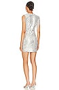 view 3 of 4 Carly Fringe Mini Dress in Silver