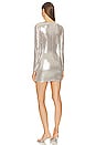 view 3 of 3 Gwen Mini Dress in Silver Metallic