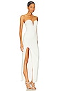 view 2 of 3 Gianna Sweetheart Slit Gown in White